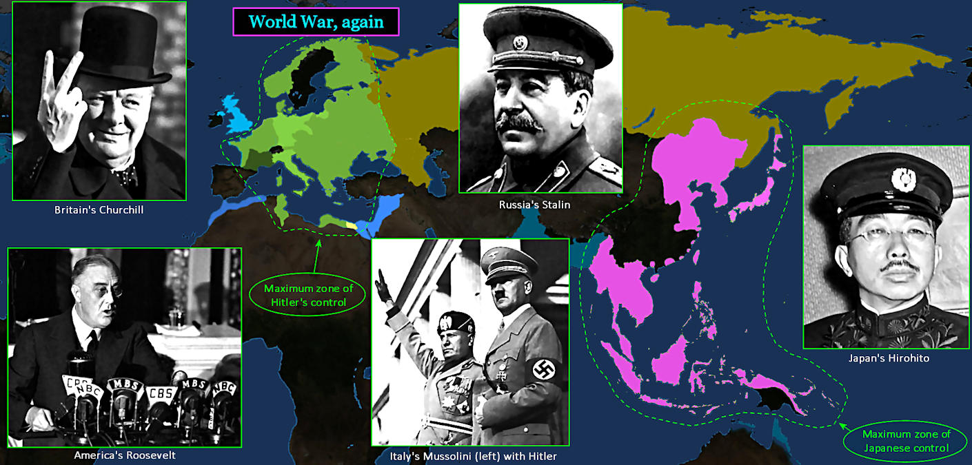 World War Two, 1939-45 map